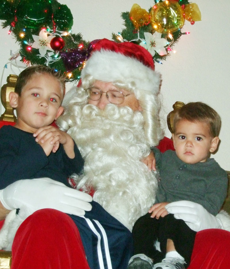 kids with Santa